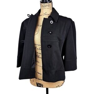 Sexy Jennifer & Grace Cropped Top Women's 14W Black Business Career Light Jacket